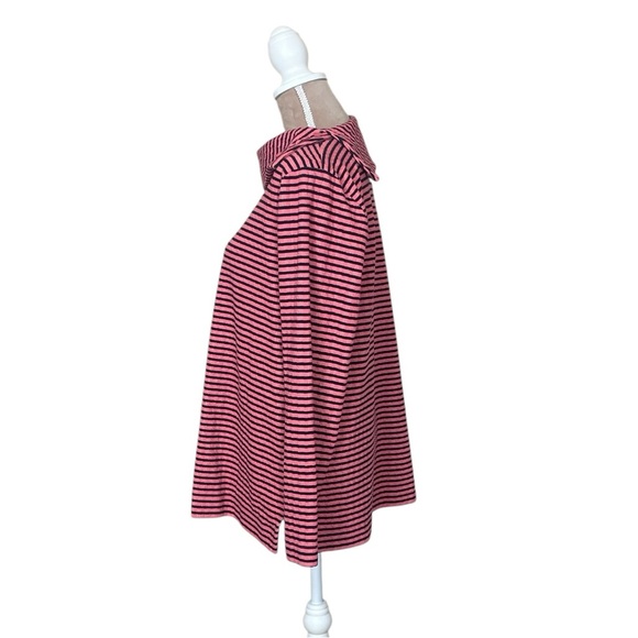 EUC Talbots Striped Split Neck Long Sleeve Top - Picture 2 of 9